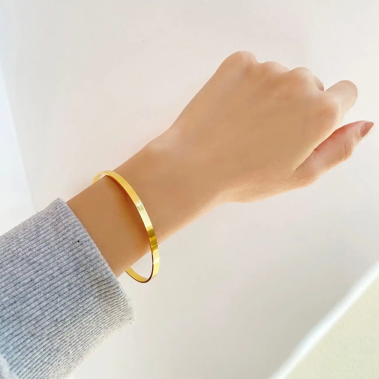 11 gr 22 Ayar 3 mm Kibrit Çöpü Bilezik - Görsel 2